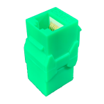 P-RJ4506KSC-GREEN CAT6 RJ45 Keyst Couple， F to F