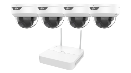 1 Hard Disk 4-Channel NVR Kit(WiFi,Including 4 PCS Dome Camera)