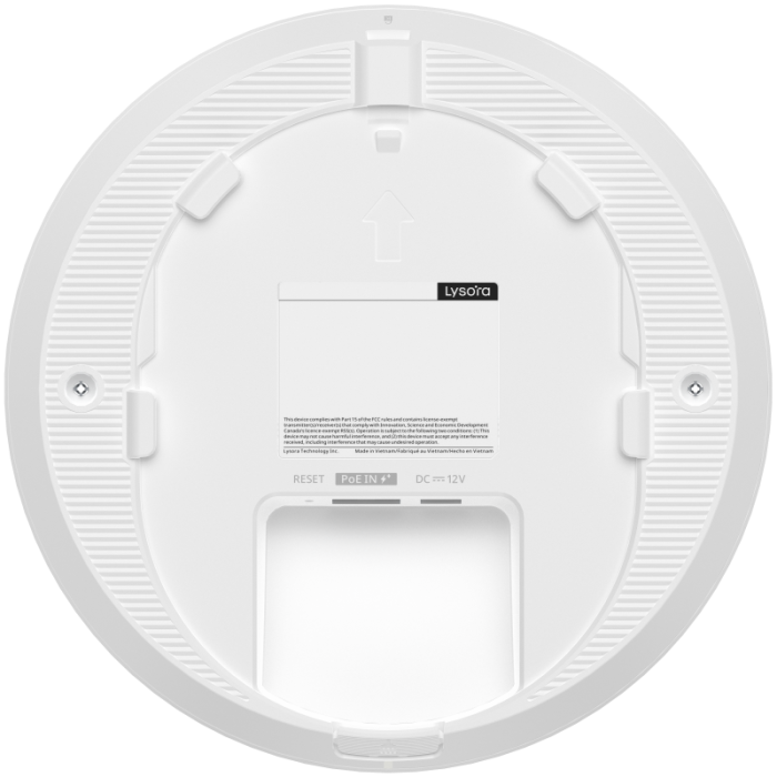 L6Lite Wi-Fi 6 AX1800 Dual-Band Ceiling Mount Access Point back1