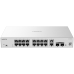 LCS-16GS-P 16-Port Cloud Managed PoE Switch with 250 W PoE Budget Front-angle