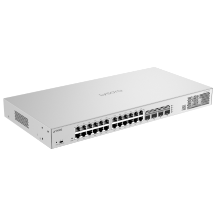 LS2-24GT4SFP-P 24-Port Layer 2 Managed PoE Switch with 370 W PoE Budget Angle2