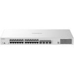 LS2-24GT4SFP-P 24-Port Layer 2 Managed PoE Switch with 370 W PoE Budget Front-angle