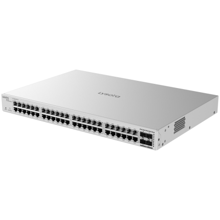 LS2-48GT4SFP-P 48-Port Layer 2 Managed PoE Switch with 370 W PoE Budget Angle1