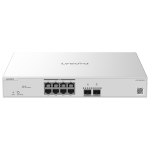 LS2P-8MG2XS-P 8-Port Layer 2 Managed PoE Switch with 125 W PoE Budget Front-angle