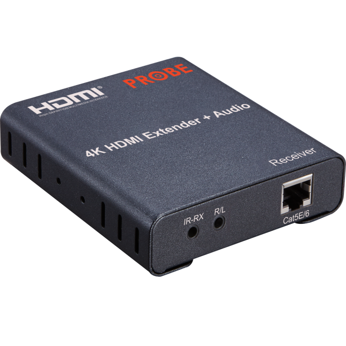 P-HDMI-ED100M-4KL.png P-HDMI ED100M-4KL HDMI 1.4 Extender over Cat5e/Cat6 100m Transmission Local Loop-Out