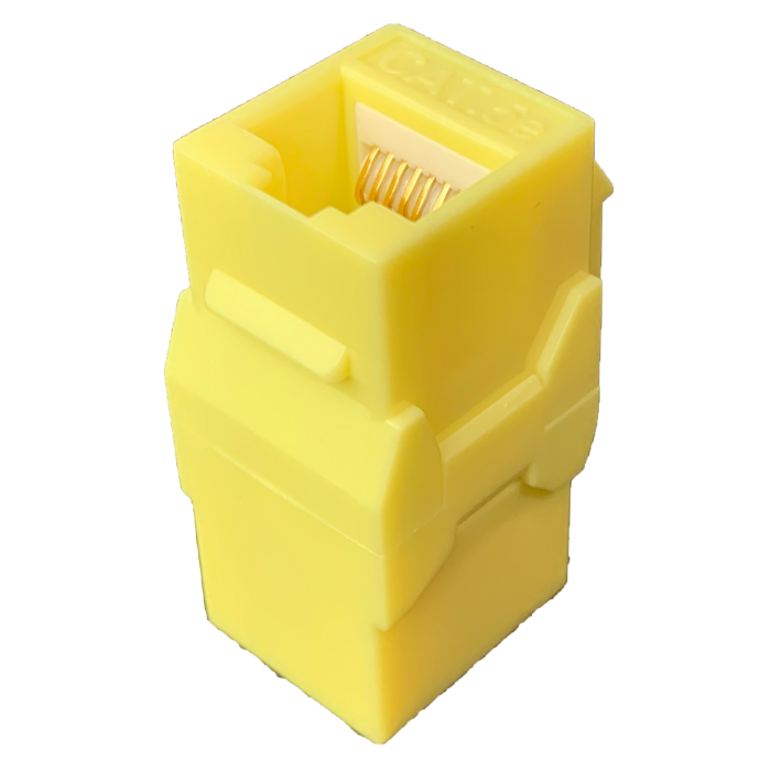 P-RJ4505KSC-YELLOW.png P-RJ4505KSC-YELLOW Cat5e RJ45 Inline Keystone Coupler Female to Female-Yellow 20pcs/Pack