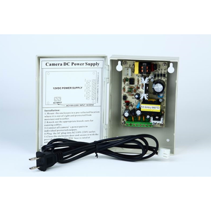 W-12VDC-4P/2A 12VDC/2 Amps 4 PTC OUTPUT CCTV DISTRIBUTED POWER SUPPLY