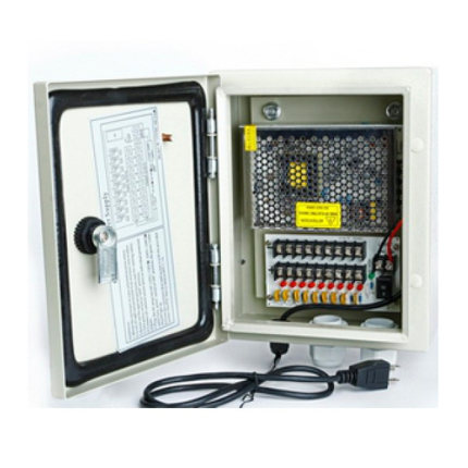 W-12VDC-9P10AWP 12VDC 10 Amps 9 PTC OUTPUT CCTV DISTRIBUTED POWER SUPPLY Water resistant