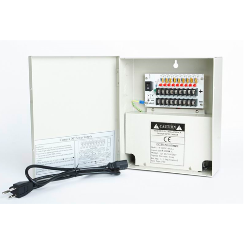 W-12VDC9P-5A.png W-12VDC9P/5A 12VDC 5 Amps 9 PTC OUTPUT CCTV DISTRIBUTED POWER SUPPLY