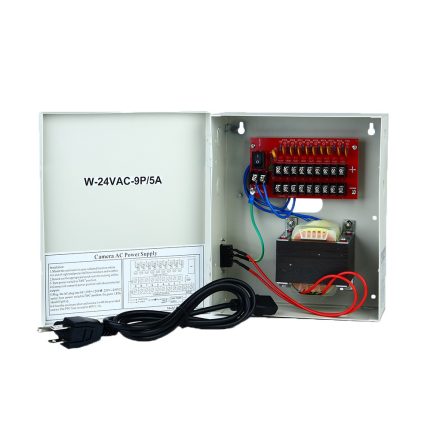 W-24VAC-9P5A 24VAC 5 Amps 9 PTC OUTPUT CCTV DISTRIBUTED POWER SUPPLY