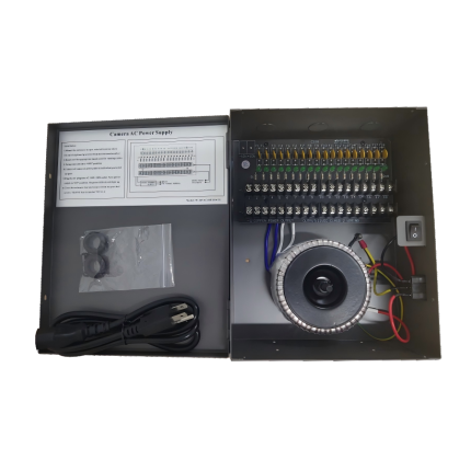 W-24VAC18P-10A UL 24V AC 10Amps 18-Channel Ul-Listed Power Supply