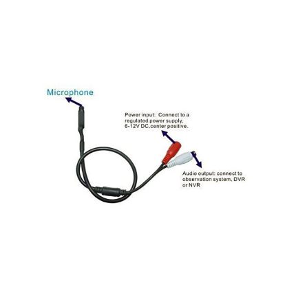 W-MP100 12V DC Powered Microphone 100–5500Hz