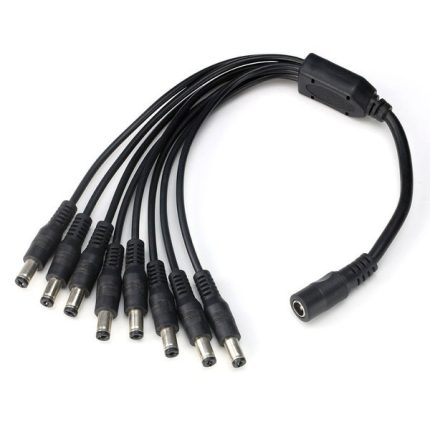 W-SP1-8 Power Splitter DC 1 Female to8 Male Adapter Cable for CCTV Security system