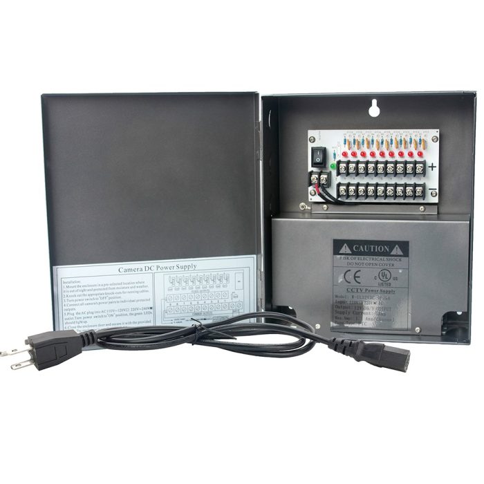 W-UL12VDC9P5A.jpg W-UL12VDC9P5A 12VDC 5Amps 9 PTC OUTPUT CCTV DISTRIBUTED POWER SUPPLY UL LISTED